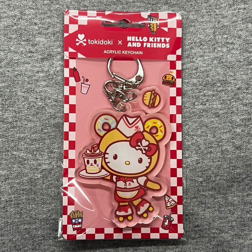 NWT tokidoki x Hello Kitty and Friends Fast Food Retro Acrylic Keychain - Picture 2 of 3